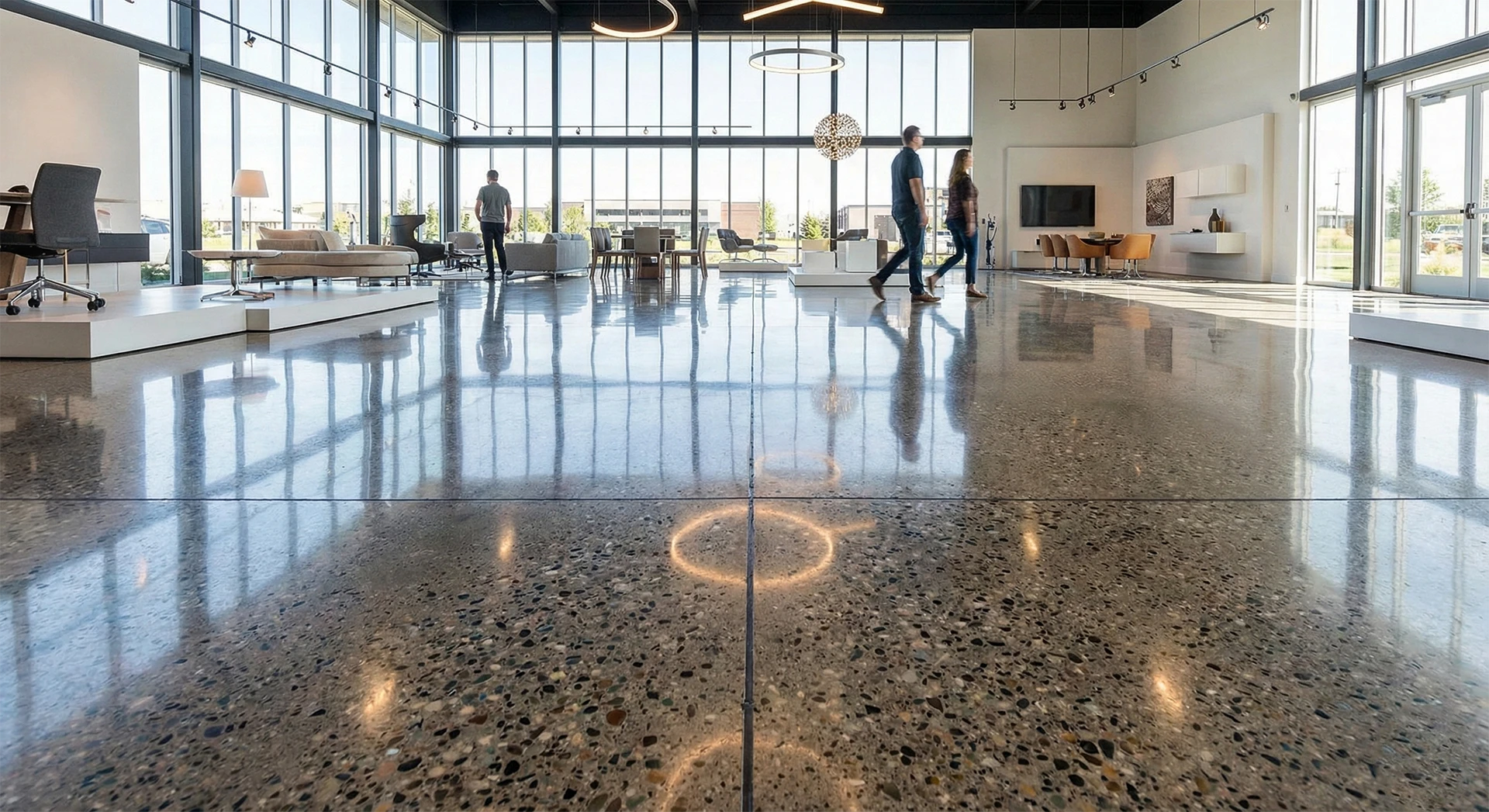 Concrete Coating showcasing durable high gloss finish for commercial spaces