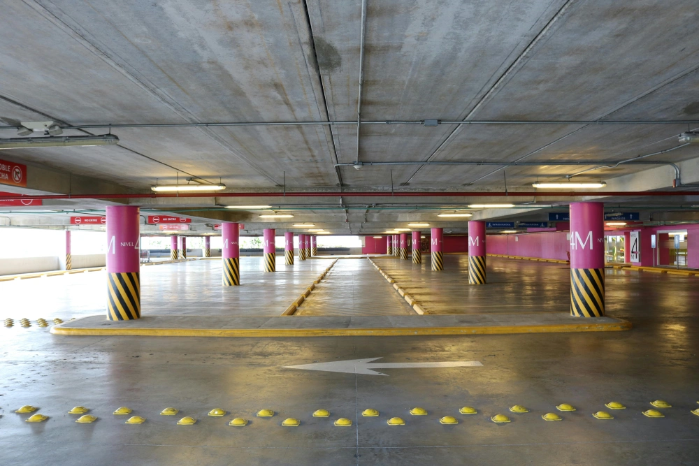 Garage floor with professional epoxy coating for durability and easy maintenance