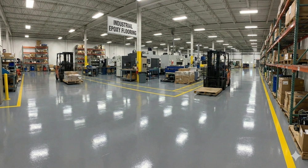 Metallic Epoxy Flooring showcasing durable high gloss finish for industrial and commercial spaces