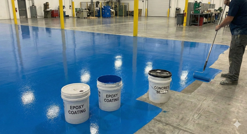 Epoxy Floor Coating showcasing durable high gloss finish for residential and commercial spaces.