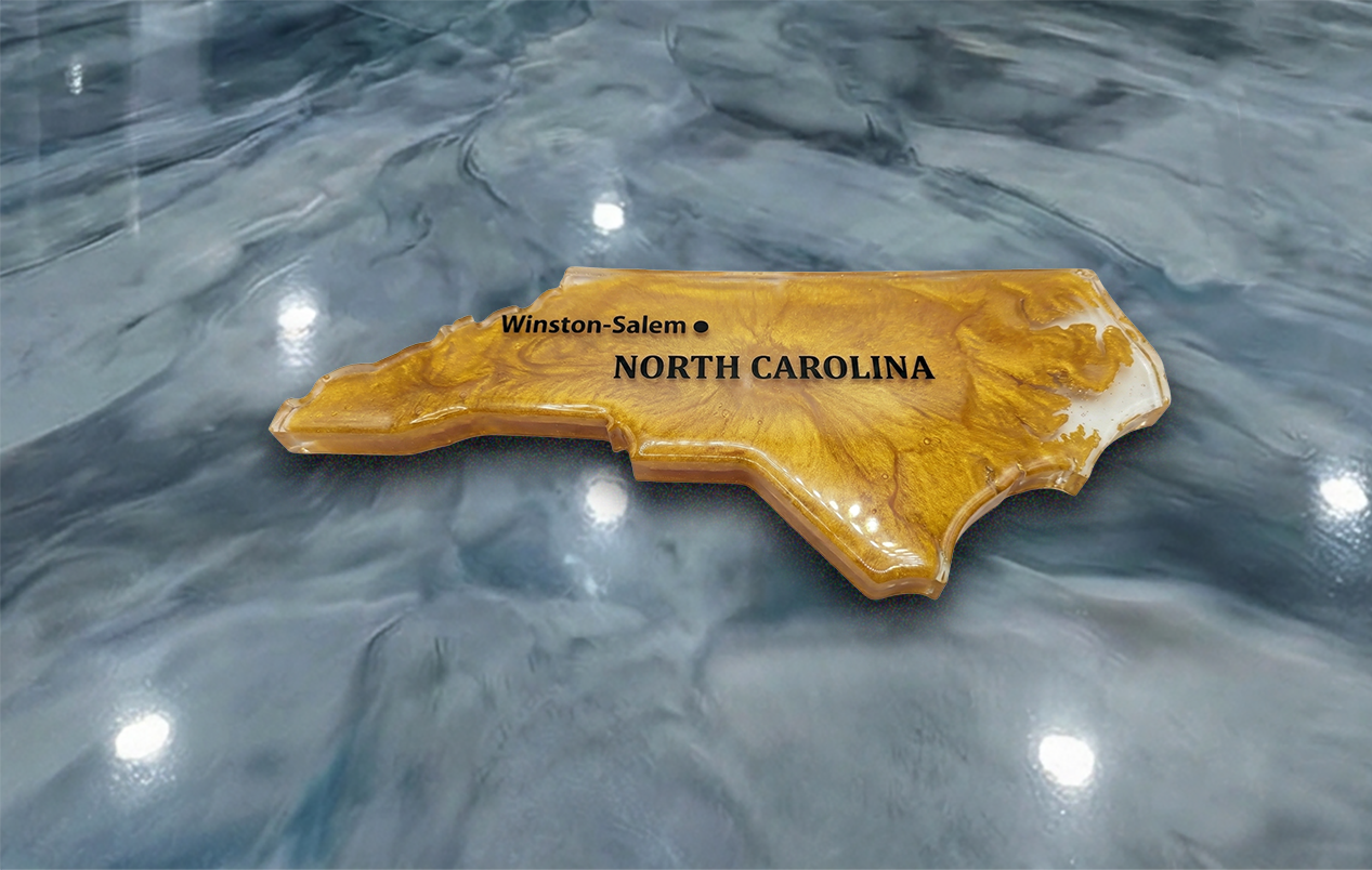 Best epoxy floor coating services map of Winston-salem North Carolina